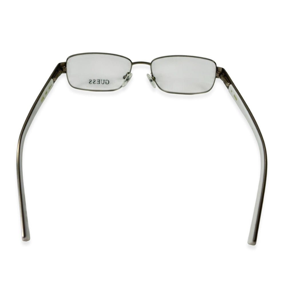 Guess Silver White Metal Rectangular Readers With Guess Logo (Power 2)