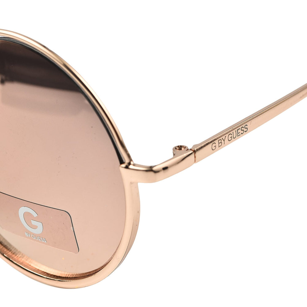 Guess Womens Round Rose Gold Sunglass