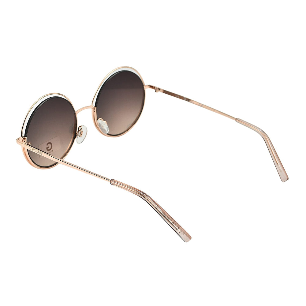 Guess Womens Round Rose Gold Sunglass