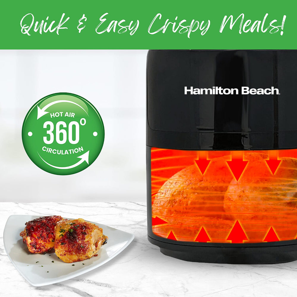 Deluxe Fry Digital Air Fryer From Hamilton Beach 5L - 1500w - Air Fry, Roast, Bake, Reheat - Uses little to no oil - 12 Cooking Presets - 80-200c
