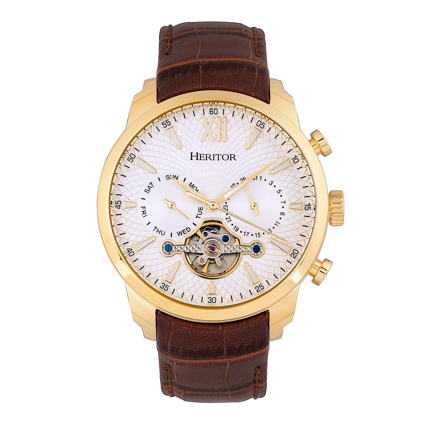 Automatic Mens Watch in Leather