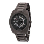 HERITOR Automatic Daniels Sapphire-Coated Mineral Crystal Semi-Skeleton Black Dial 10 ATM Water Resistance with Black Logo-Engraved Stainless Steel Crown & Fold Overl Push Button Bracelet