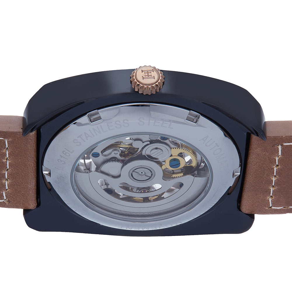 Automatic Mens Watch in Leather