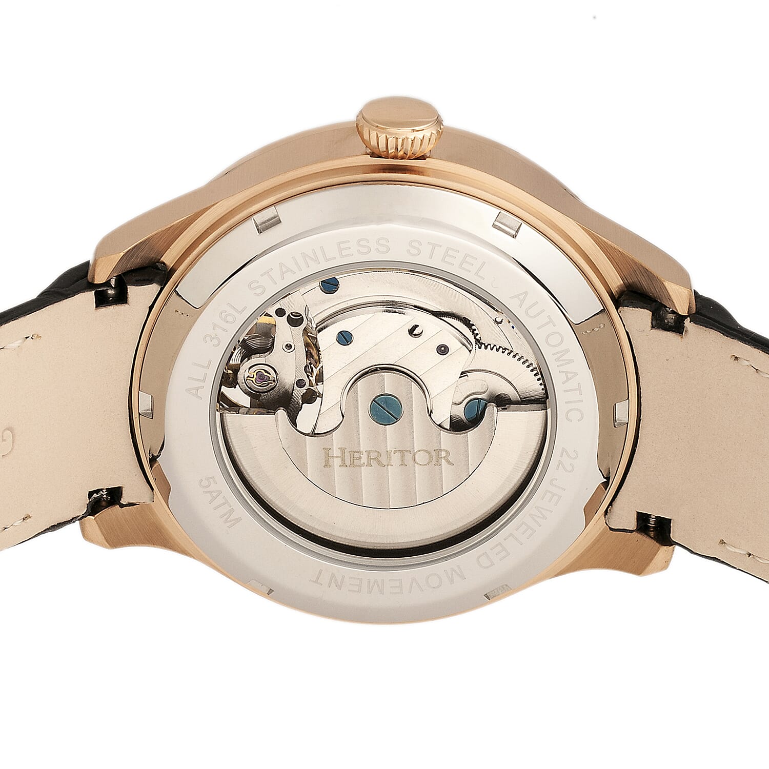 Automatic Mens Watch in Leather