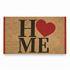 HOME Vinyl-Backed Coir Tufted Printed Doormat (45x75cm) - Brown