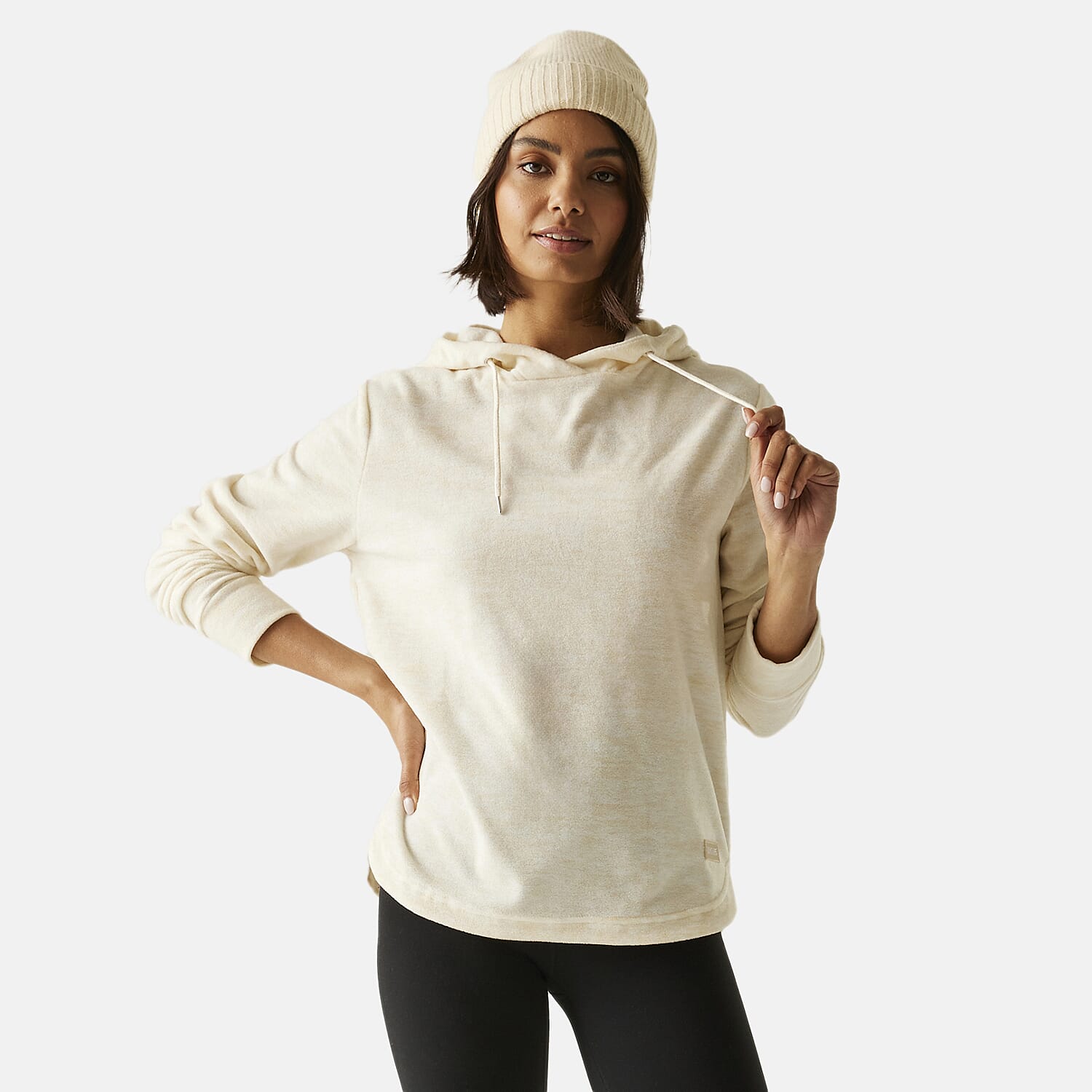 Regatta Womens Marl Fleece Hoodie (Size 22) - Lightvanilla