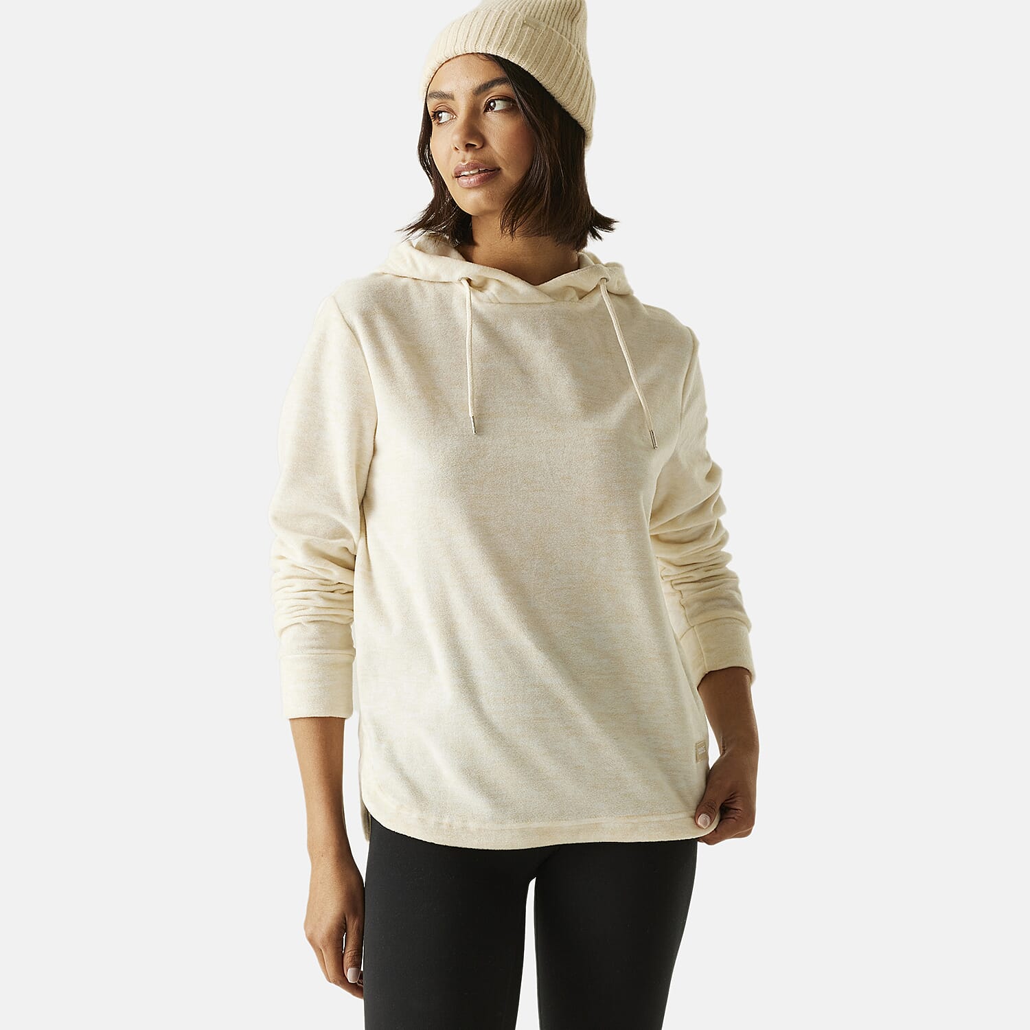 Regatta Womens Marl Fleece Hoodie (Size 22) - Lightvanilla