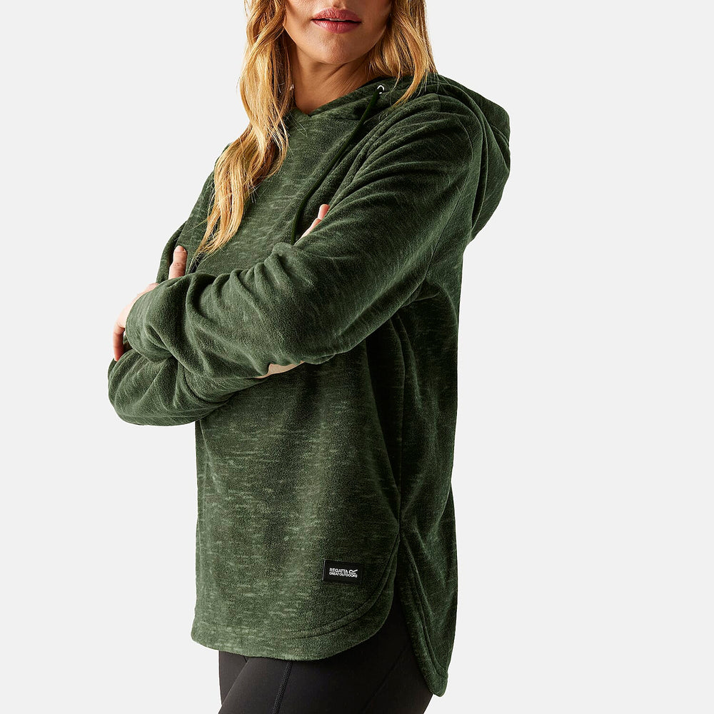 Regatta Womens Marl Fleece Hoodie (Size 24) - Dark Khaki
