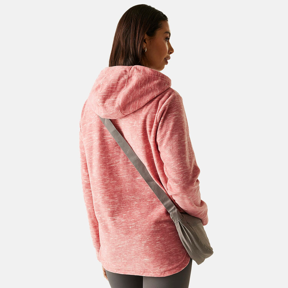 Regatta Womens Marl Fleece Hoodie (Size 18) - Dusty Rose