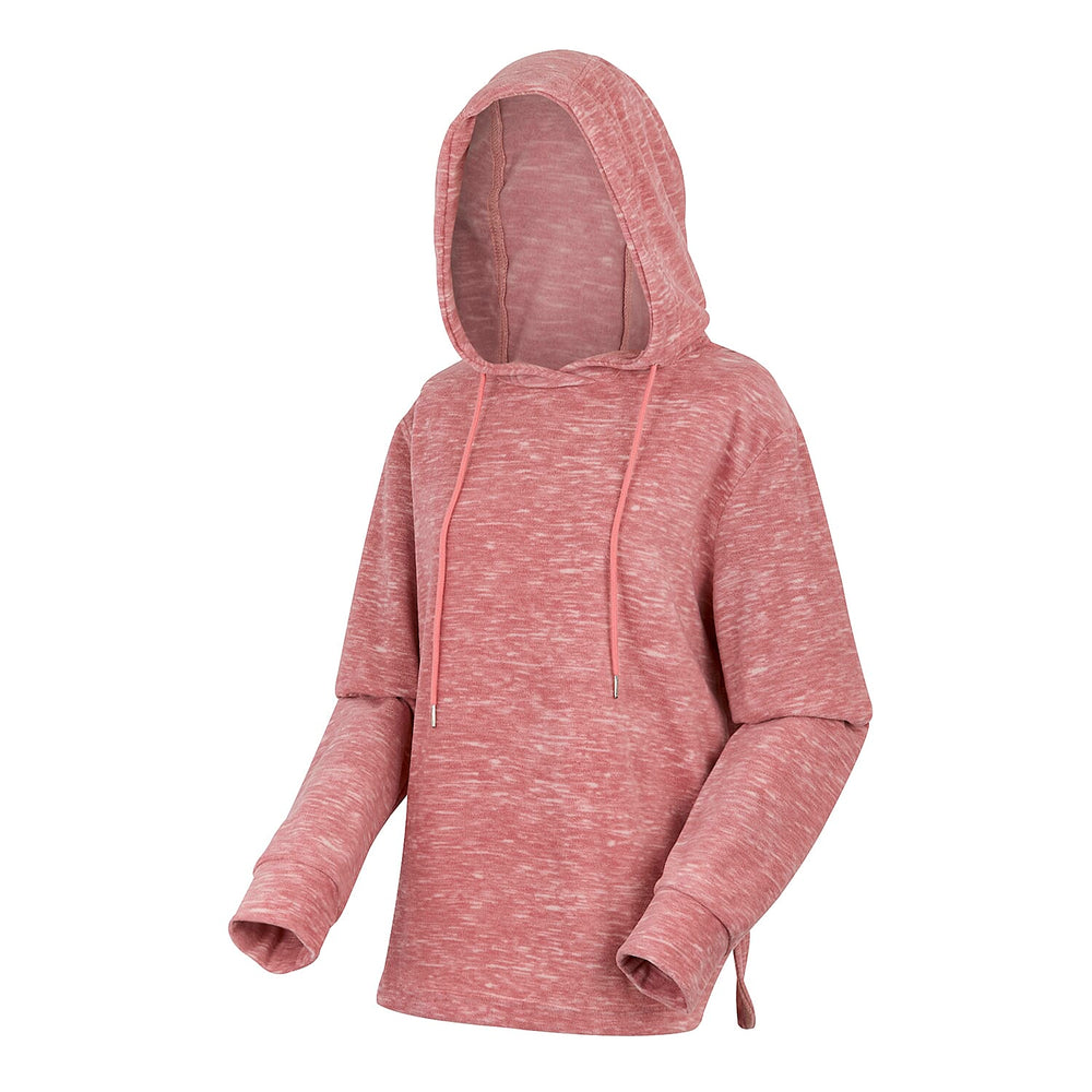 Regatta Womens Marl Fleece Hoodie (Size 18) - Dusty Rose
