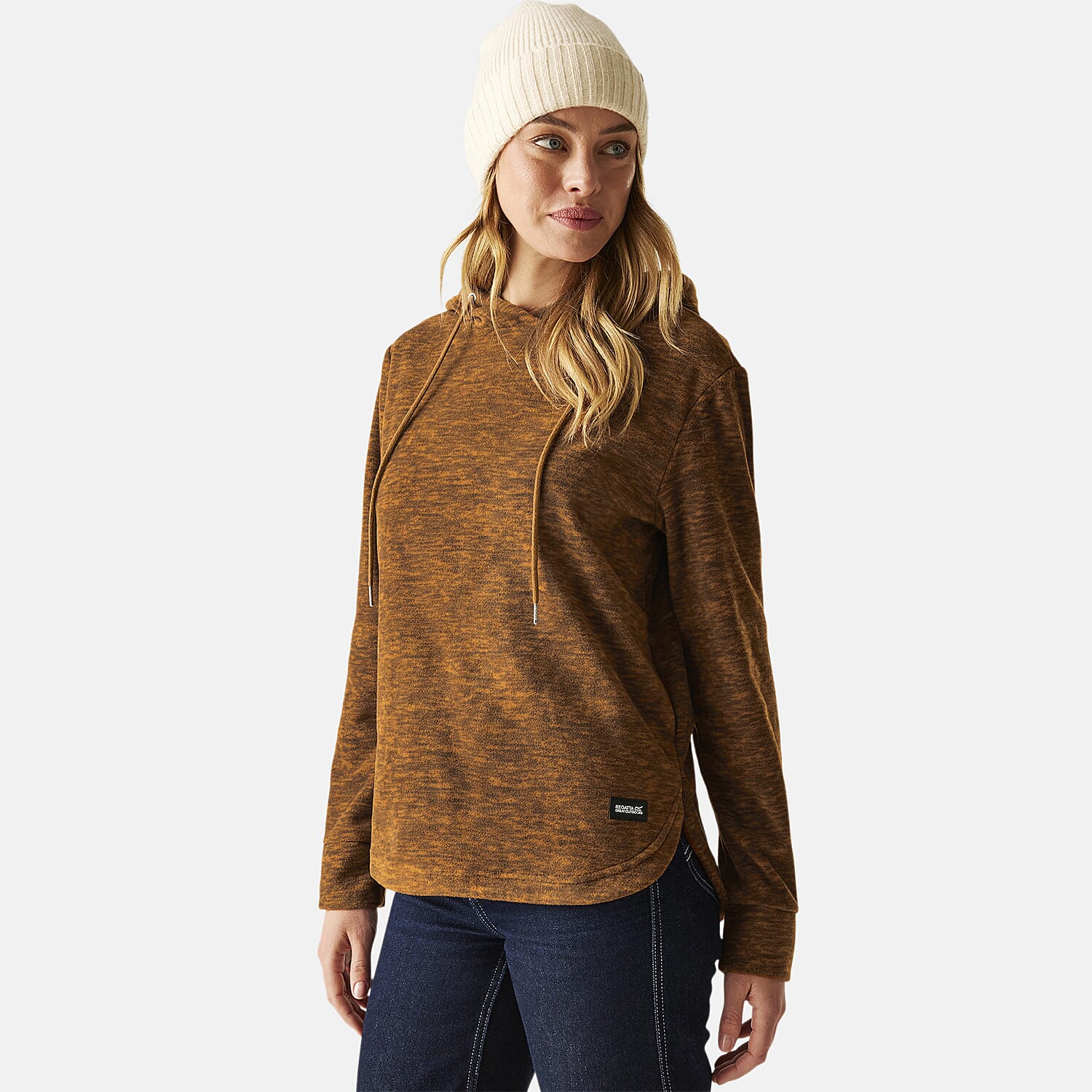 Regatta Womens Marl Fleece Hoodie (Size 16) - Glazedginge