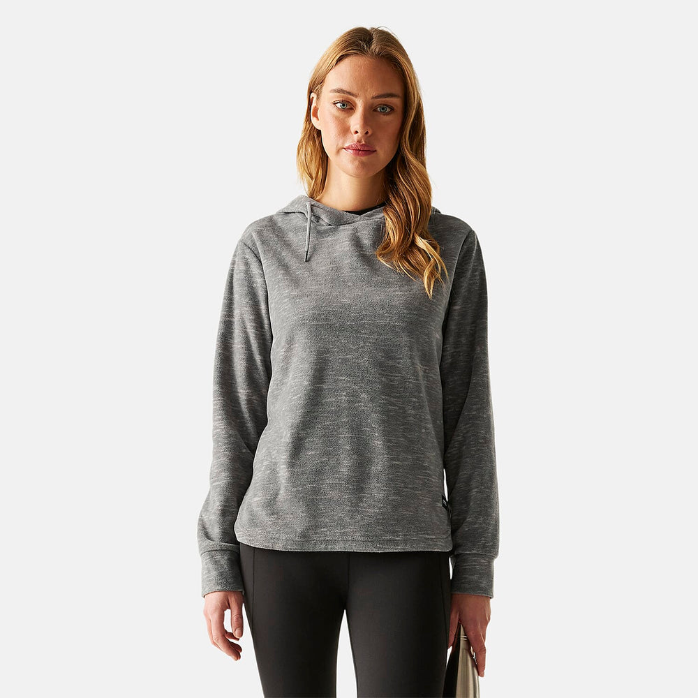 Regatta Womens Marl Fleece Hoodie (Size 24) - Seed Grey