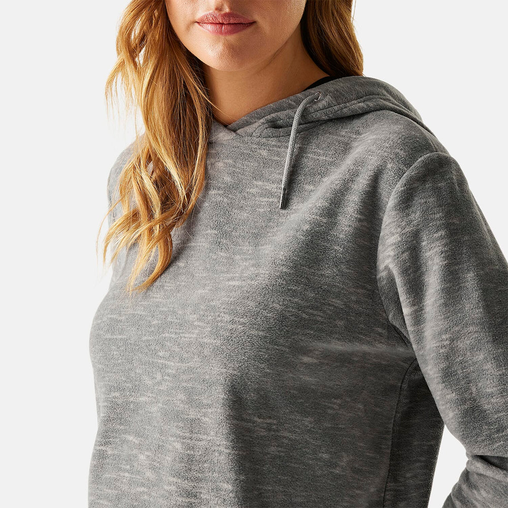 Regatta Womens Marl Fleece Hoodie (Size 24) - Seed Grey