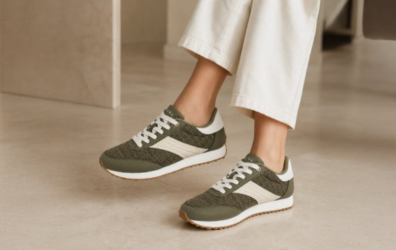 Crochet Detail Lace-Up Trainers