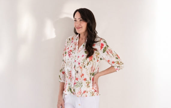 Anamor Crinkled Print Top