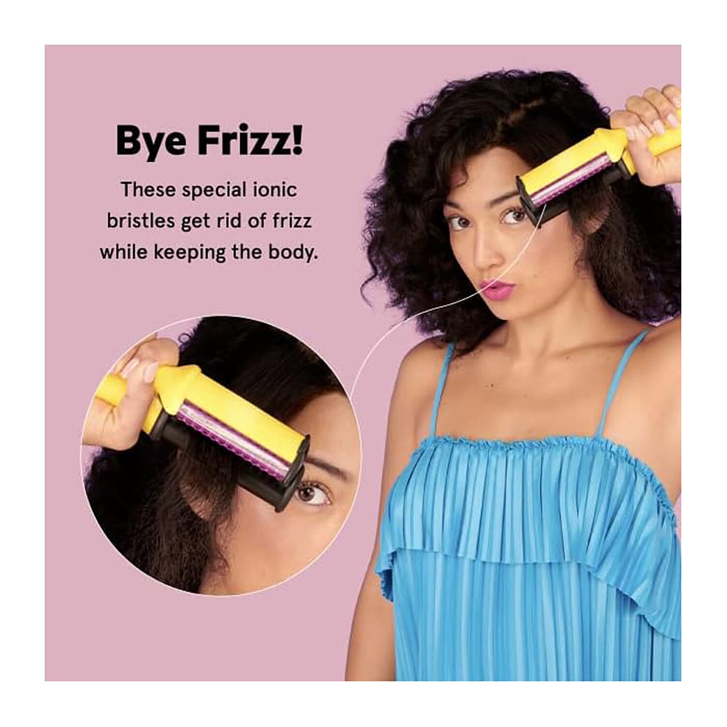 Flower Beauty Titanium 1.25 Inch Revolving Styling Iron (Hair Straightner) - Yellow