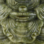 Decorative Handmade Green Serpentine Buddha (Size 20x13Cm)