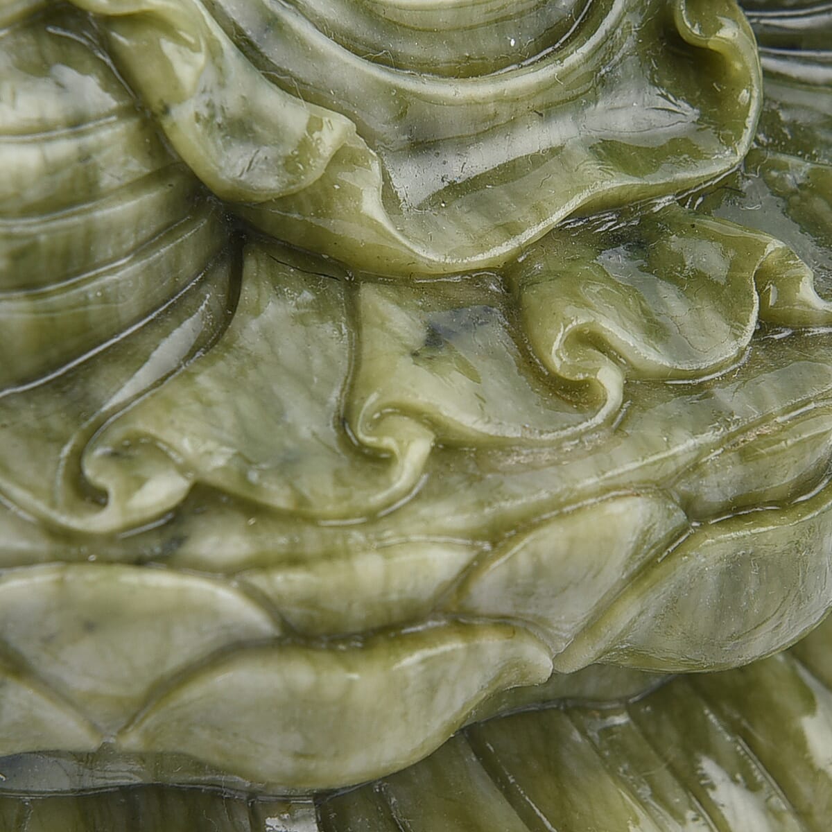 Decorative Handmade Green Serpentine Buddha (Size 20x13Cm)