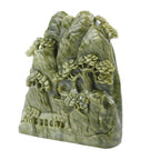 Decorative Handcarved Green Serpentine Landscape (Size 21x18x7 Cm). Total Gem Wt 22000 Cts