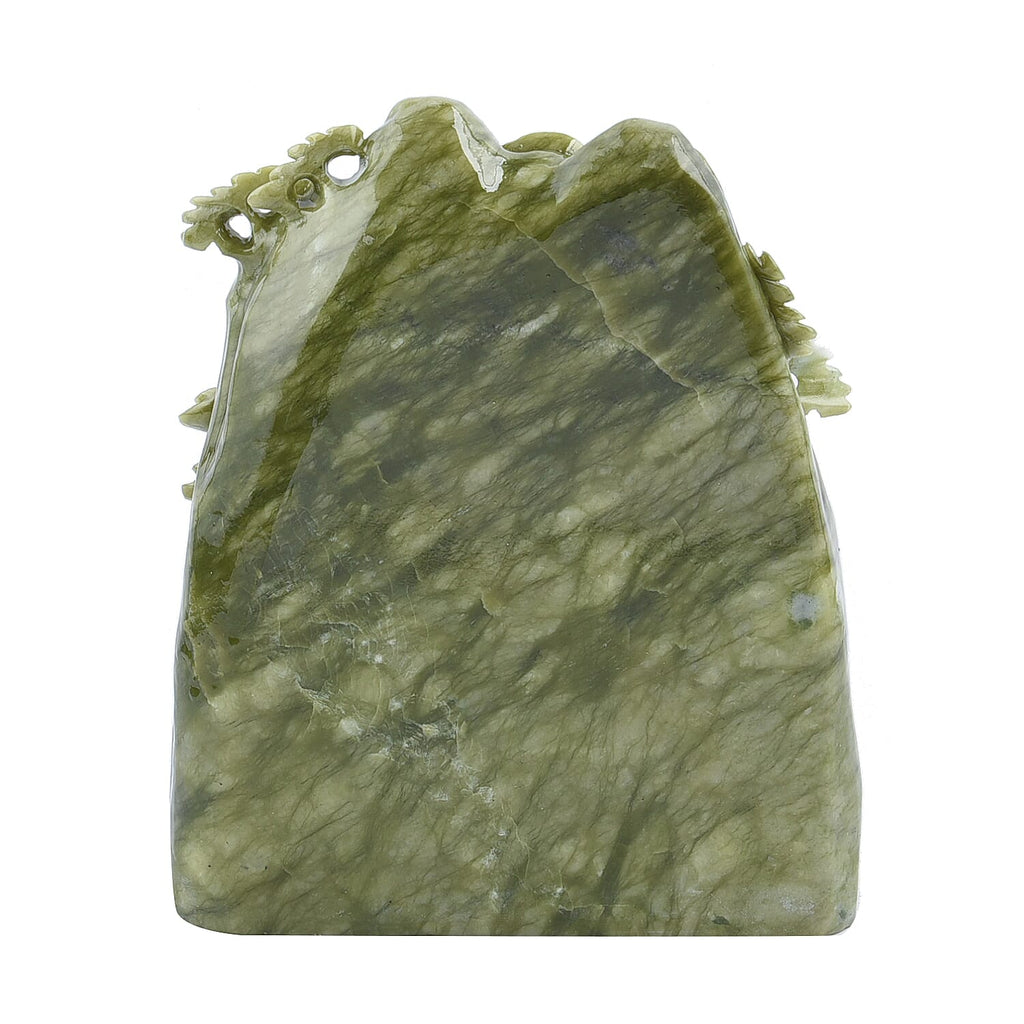 Decorative Handcarved Green Serpentine Landscape (Size 21x18x7 Cm). Total Gem Wt 22000 Cts