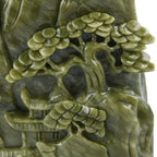 Decorative Handcarved Green Serpentine Landscape (Size 21x18x7 Cm). Total Gem Wt 22000 Cts
