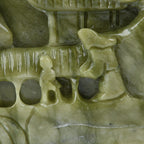 Decorative Handcarved Green Serpentine Landscape (Size 21x18x7 Cm). Total Gem Wt 22000 Cts