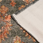 Handmade 100% Cotton Digital Printed Rug (Size 180x120 cm) - Orange and Multi