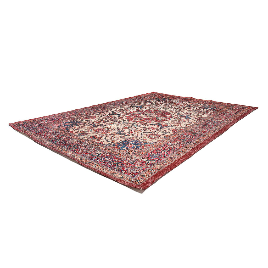 Handmade 100% Cotton Digital Printed Rug with Fringes (Size 180x120 cm) - Red & Multi
