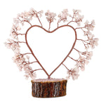 Hand Made Rose Quartz Heart Tree