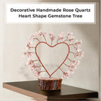 Hand Made Rose Quartz Heart Tree