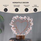 Hand Made Rose Quartz Heart Tree