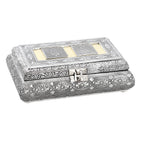 Handcrafted Oxidized Jewellery Storage Box (Size 19.7x12x7.3 cm) - Silver