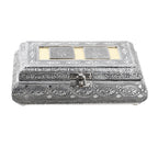 Handcrafted Oxidized Jewellery Storage Box (Size 19.7x12x7.3 cm) - Silver