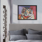 Handcrafted Tiger Gemstone Painting (Size 32x24 Cm)