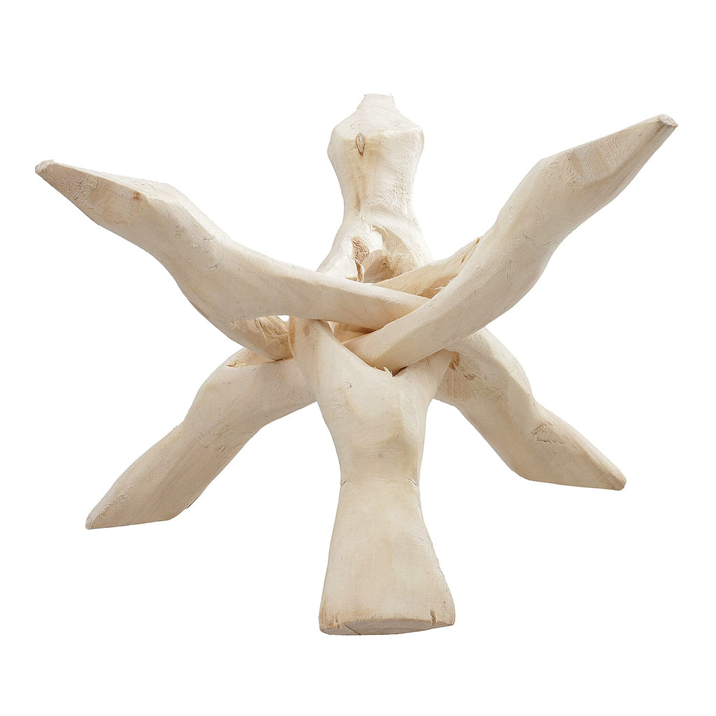Handcrafted Wooden Tripod Stand - Natural Wood 6 inches