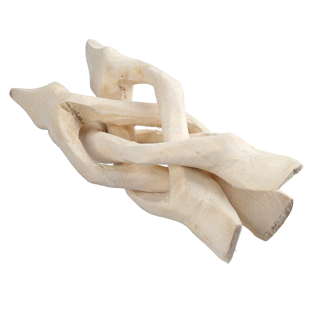 Handcrafted Wooden Tripod Stand (Dia 10 cm) - Natural Wood