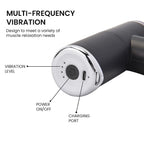 Handheld Rechargeable Deep Tissue Massage Gun with 4 Detachable Massage Head - Black