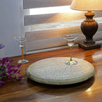 Handmade - Hand Carved Rotating Mango Wood Tray (Dia 40cm, Weight 4.40 lbs)
