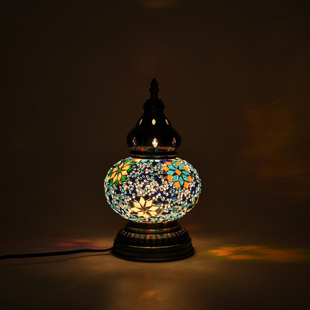 Handmade Moroccan Style Mosaic Table Lamp - Multicolour