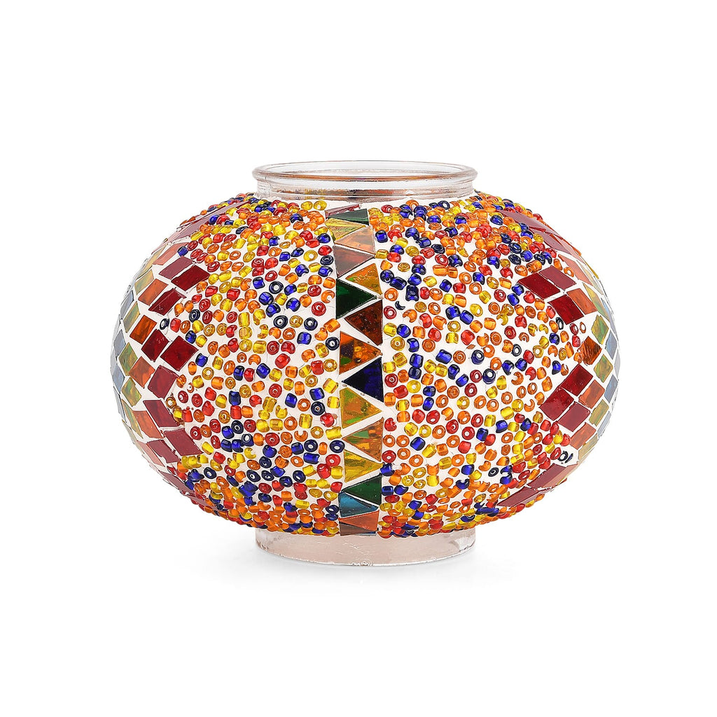 Handmade Moroccan Style Mosaic Table Lamp - Red
