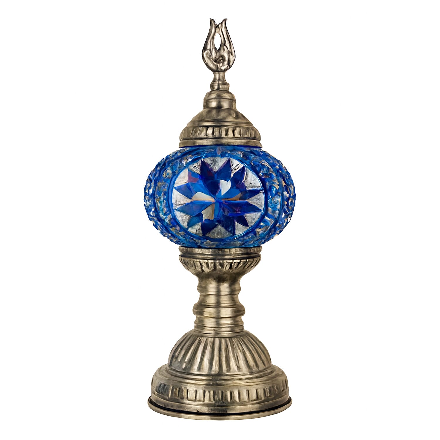 Handmade Original Turkey Mosaic Table Lamp - Blue