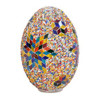 Handmade Egg Shaped Turkish Mosaic Table Lamp - Multi