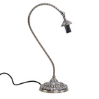 Handmade Floral Pattern Turkish Mosaic Table Lamp - Maroon - Multi
