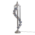 Handmade Turkish Mosaic Table Lamp (Size 145x35 cm) - Blue & Multi