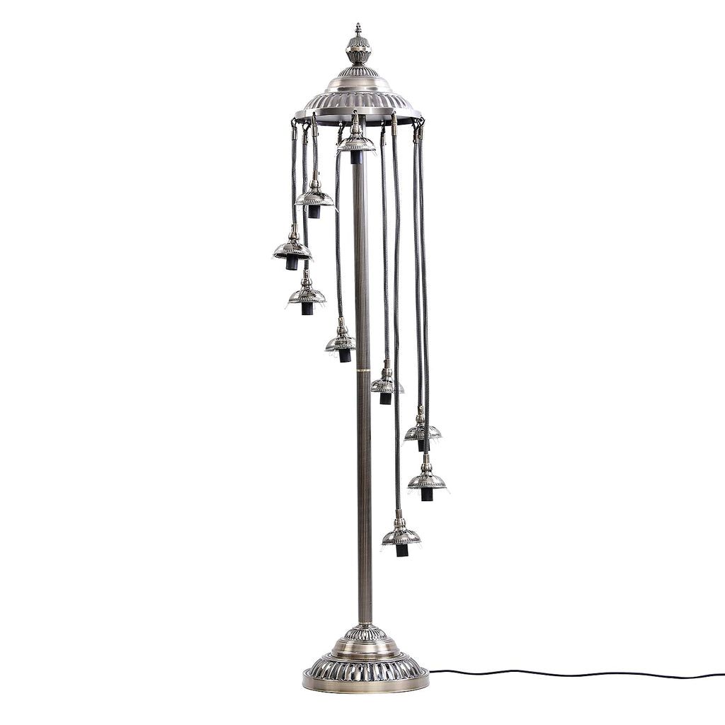 Handmade Turkish Mosaic Table Lamp (Size 145x35 cm) - Blue & Multi