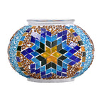 Handmade Turkish Mosaic Table Lamp (Size 145x35 cm) - Blue & Multi