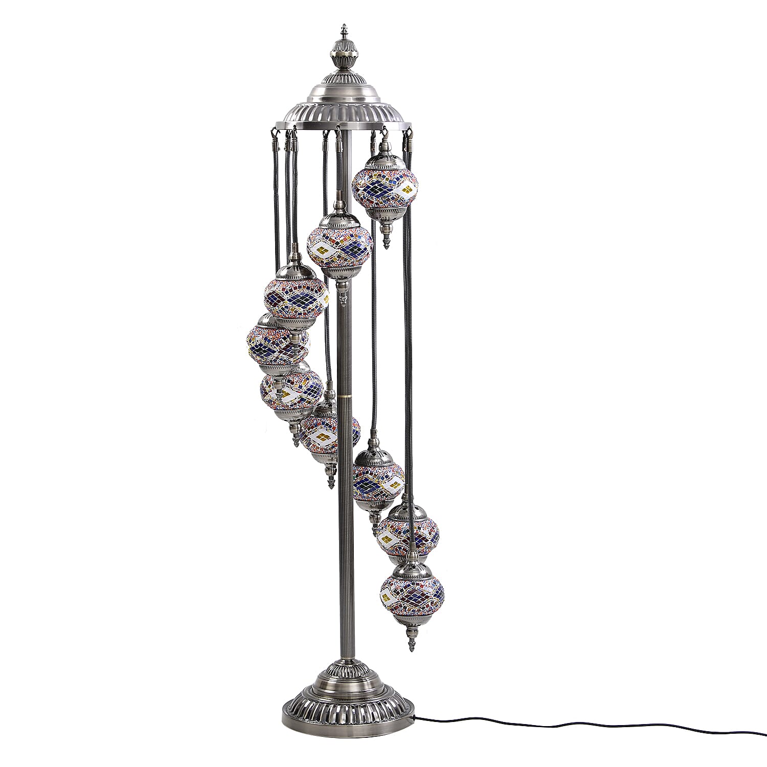 Handmade Turkish Mosaic Table Lamp (Size 145x35 cm) - Multi