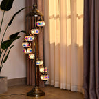 Handmade Turkish Mosaic Table Lamp (Size 145x35 cm) - Multi
