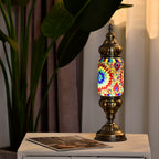 Handmade Turkish Mosaic Table Lamp - Yellow & Multi