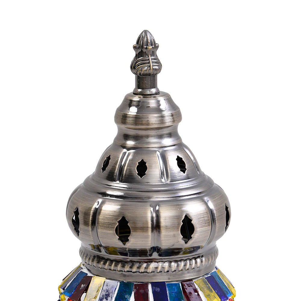 Handmade Turkish Mosaic Table Lamp - Yellow & Multi